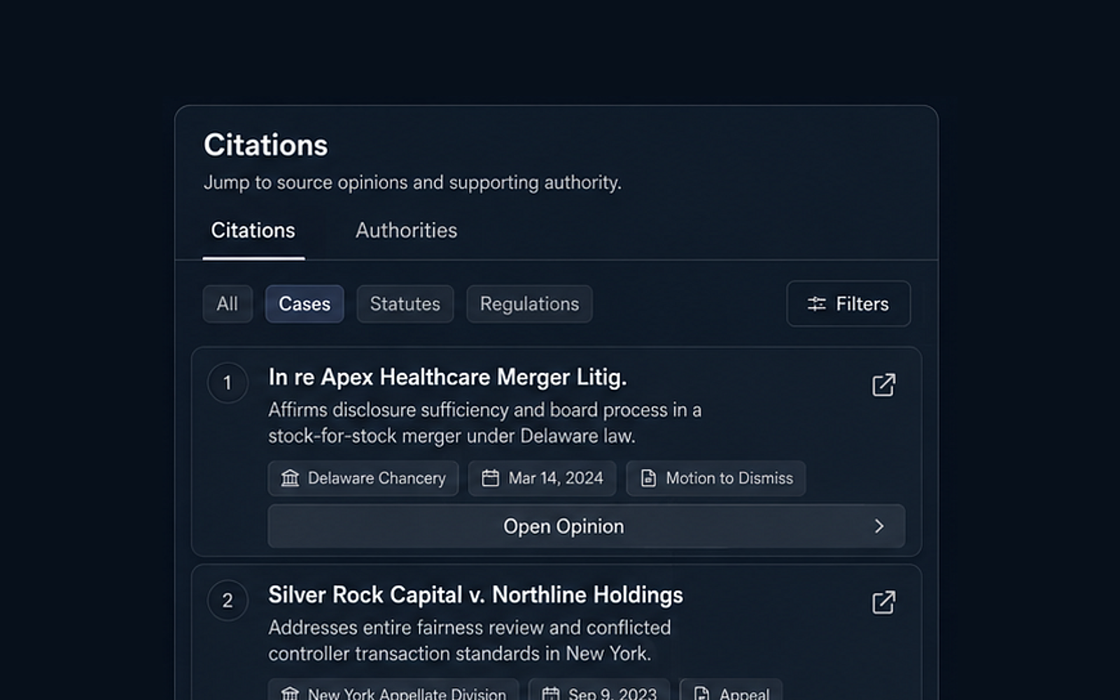 Sandbox screenshot showing the model retrieving and summarizing public regulatory guidance, with source links surfaced inline.