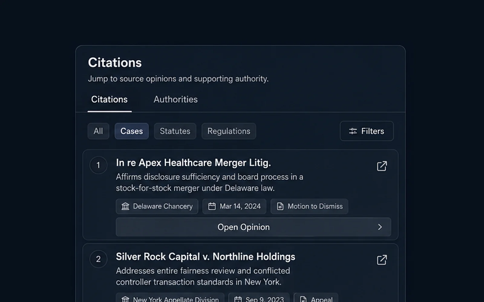 Sandbox screenshot showing the model retrieving and summarizing public regulatory guidance, with source links surfaced inline.